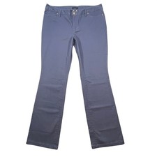 Lands End Blue Gray Fit 1 Stretch Cotton Twill Pants Women 16 Tall