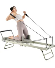 Uimoso Foldable Pilates Reformer with Resistance for Home Fitness