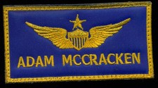 USAF Pilot Nametag Patch A-8