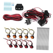 ATV UTV Turn Signal Kit with Turn Signal Rocker Switch Turbo for Polaris RZR