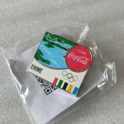 Tokyo Olympics Coca-Cola prefecture pin badge torch relay Ehime prefecture #00e3
