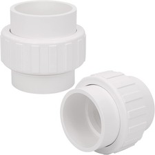 2 Pack 2" PVC Union Coupling Pipe Fitting Socket x Socket