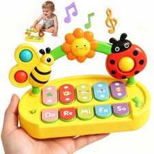 Musical Piano Keyboard Toy with Light-Up Keys for Toddlers 1-3