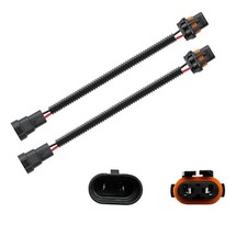9005 9006 H8 H9 H11 Female Adapter Extension Wiring Harness Sockets Wires