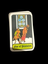 Carte de remplacement unique tarot Hoi Polloi CINQ OF PENTACLES ONLY vintage 1972