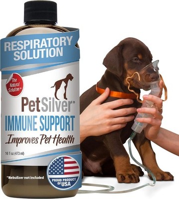 PetSilver Immune Support, Natural Nebulizer Solution, Promotes Respiratory He...