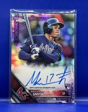 2016 Topps Chrome Rookie Auto Refractor RAMSM Mallex Smith #/250 Atlanta Braves