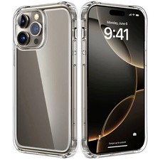 Clear Shockproof Case for iPhone 17 16 15 14 13 12 11 Pro Max Plus Mini XR X SE