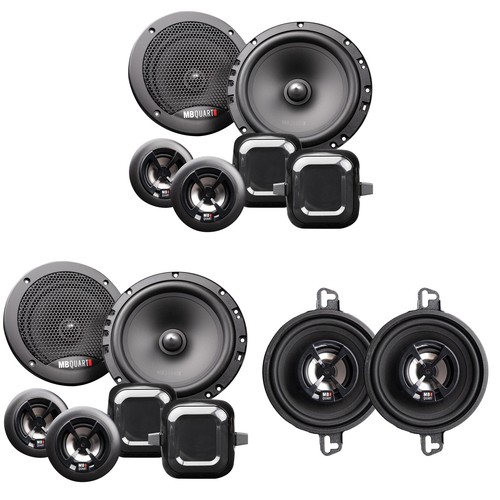 MB Quart Discus DS2-216 6.5 Inch Component Speakers with DK2-108 3.5 Inch Coa...