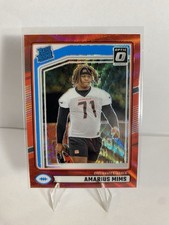 Panini Donruss Optic 2024 Amarius Mims Red Wave Prizm #350 Bengals Rated Rookie