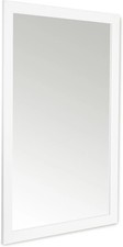58 x 84cm Framed Mirror with Wall Hanging Fixings - White