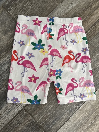 Hanna Andersson 130 (8) Youth Flamingo Tropical Short John Organic Cotton Pajama - Picture 6 of 6