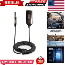 Aux to Bluetooth 6.0 Adapter 3.5mm Bluetooth Receiver for Car USB 2.0 to 3.5m...