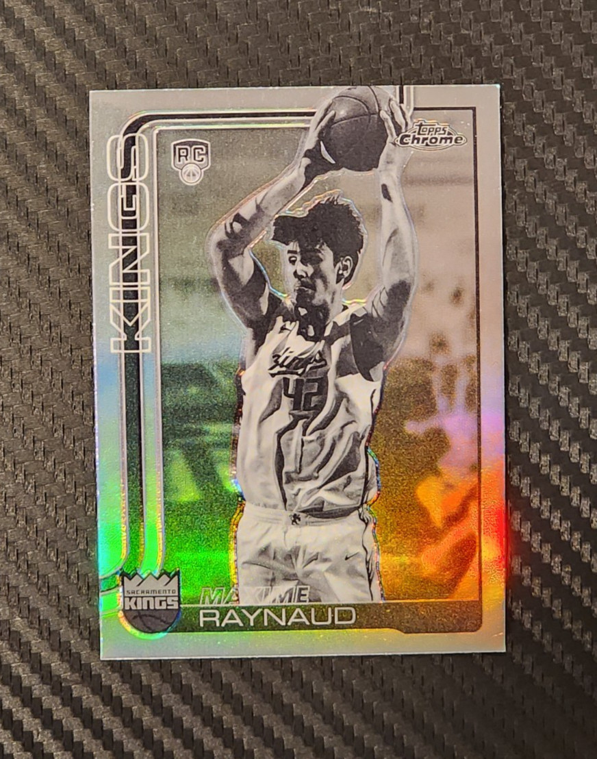 2025-26 Topps Chrome Maxime Raynaud #293 RC Rookie Reverse Negative Refractor SP