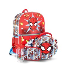Fast Forward Marvel Spider-Man 5-Piece Backpack Set   Includes Lunch Bag,...