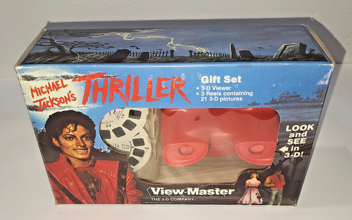 Vintage 1984 MICHAEL JACKSON'S THRILLER View-Master 3D Set Reels +