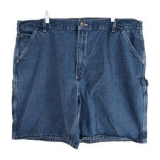Carhartt Denim Carpenter Shorts, Men's 42, Medium Wash Blue, B28 DST