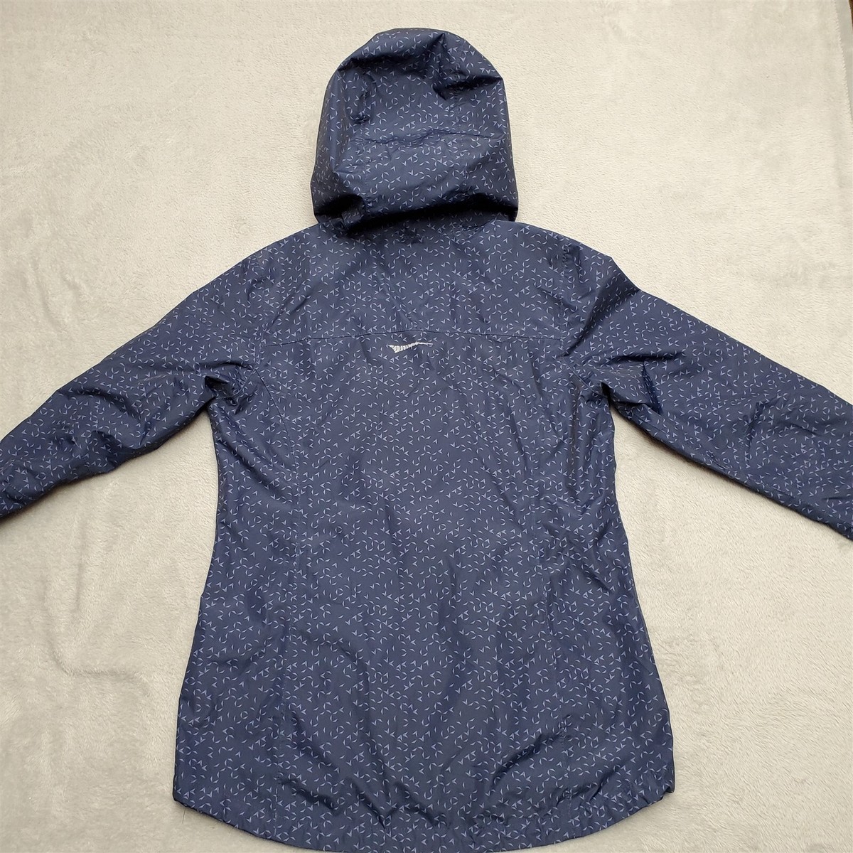 Paradox Rain Jacket Women Small Blue Hooded Zip Pockets
