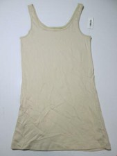 NWT Old Navy Womens Size S Tank Top Beige Wide Straps Fitted Basic