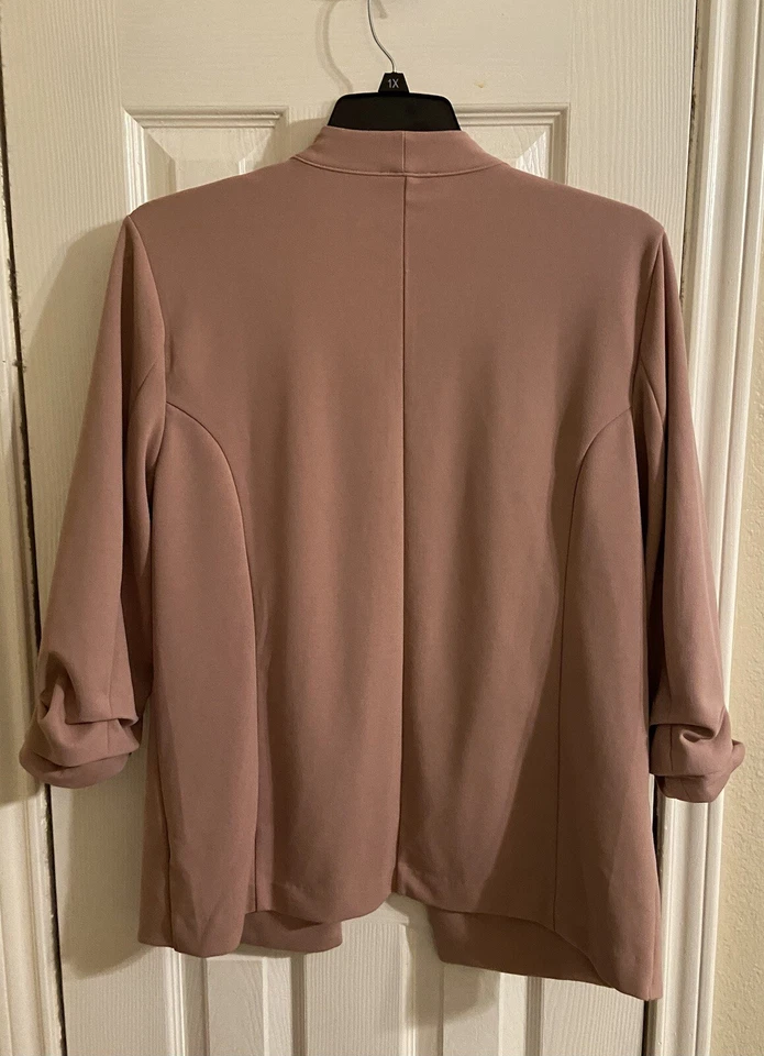 Blazer Maurices Rosa Polvoriento Manga 3/4 Abierta Talla XXL. Gran atuendo de oficina. Foto 2 de 4