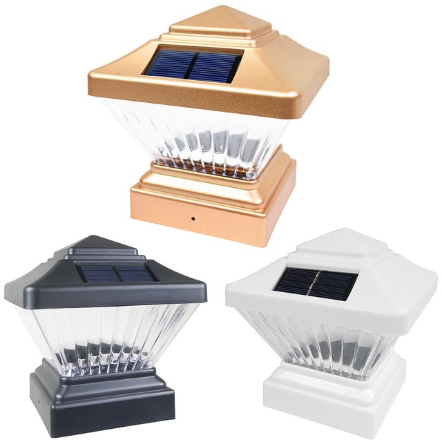 2X2 WHITE ALUMINUM IMPERIAL SOLAR POST CAP LED DECK FENCE LIGHTS 8 PACK
