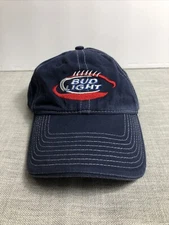 Bud Light Baseball Cap Hat Embroidered Blue Hook & Loop Adjustable 2006