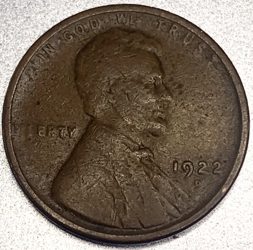 1922-D Lincoln Wheat Cent ~ VERY GOOD (VG) Condition - SR347