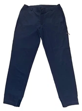 Mack Weldon Performance Jogger Pants Navy Blue Snap Closure Men's Large Mint