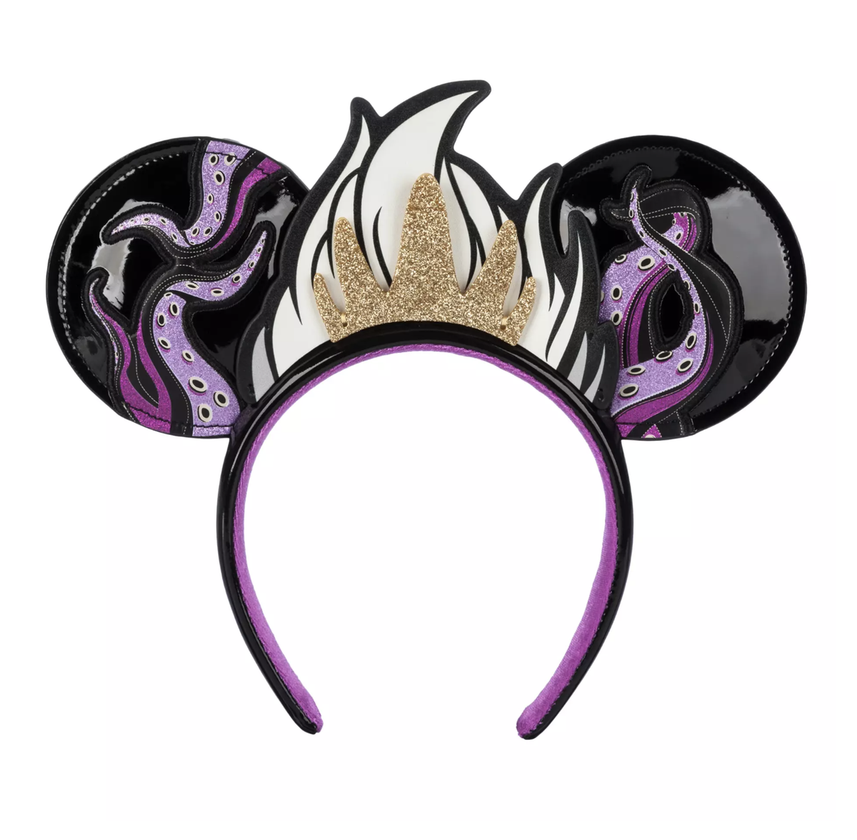 DISNEY PARKS EARS RARE URSULA Little Mermaid PURPLE HEADBAND Tentacles! Ursula Mickey Ears - Mouse Ears Headband – Little Ears Boutique main image 4
