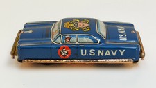 TN Toy Nomura Auto Blech Antik Chevrolet blau U.S.NAVY Made in Japan