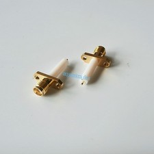 1X SMA female with 2 holes flange Lengthen PTFE deck solder RF connector 15MM