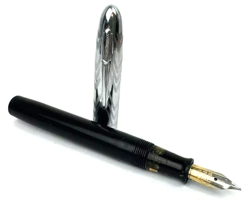 Vtg Wearever Fountain Pen Black Ridium Nib USA - product listing photo