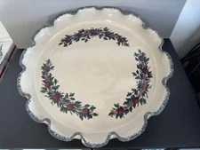 HOME AND GARDEN PARTY Exclusive Apple Serving Platter Veggie Party Chip-n-Dip!!