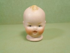 Antique bisque doll head (baby doll), 1.75", to tie in, Hertwig & Co., Germany