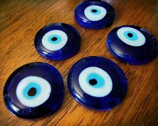 X5 Glass Evil Eye Nazar talisman, 5 piece set, good luck, protection amulet