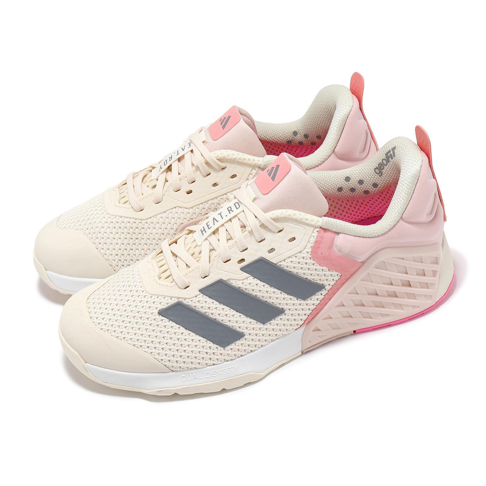 женский кросс-тренинг adidas Dropset 3 Trainer W White Metallic Pink Spark ID8635