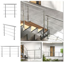 High quality 304Stainless Steel Handrail with 3Crossbars Balustrade Stairs/Steps