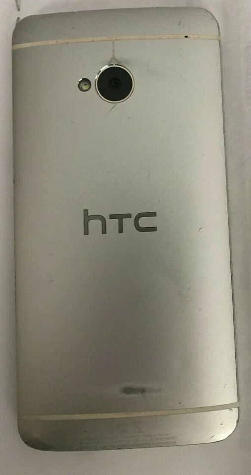 [BROKEN] HTC One M7 32GB Silver (Unknown) Good Used Parts Repair Cracked Glass - Image 2 of 3