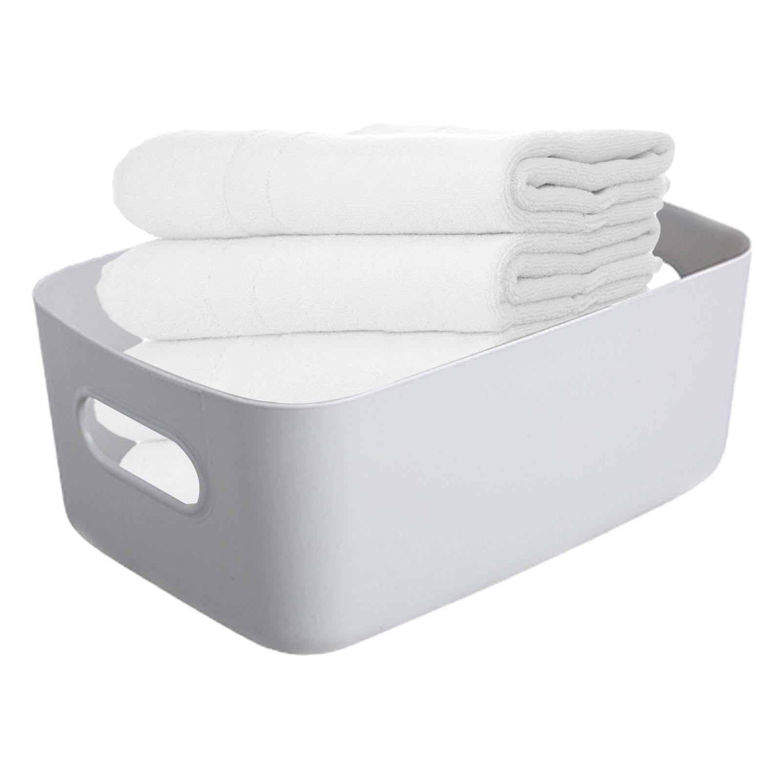 Bathroom Plastics Storage Bins Multifunctional Baskets for Shelves