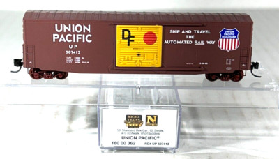 MICRO-TRAINS N 50' STANDARD BOX CAR 10' SINGLE DOOR UNION PACIFIC 18000362
