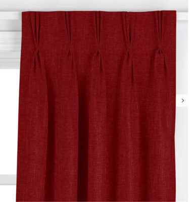 John Lewis maßgefertigte Rothko Kneiffaltenvorhänge dunkelrot Größe B145 cm x T132 cm 