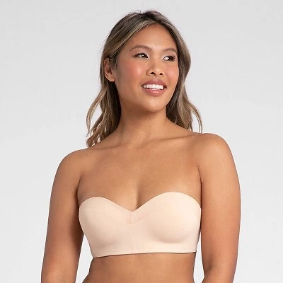 All.You. LIVELY Women's No Wire Strapless Bra - Toasted Almond