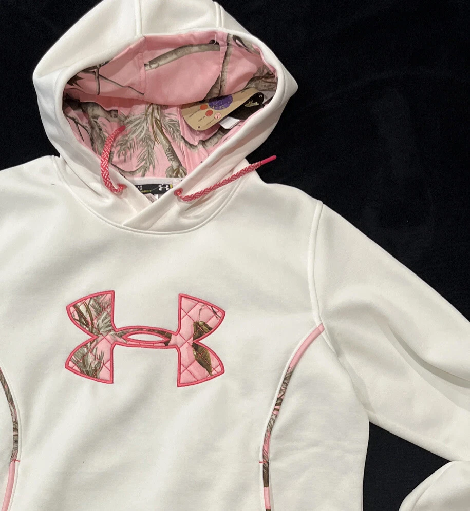 Under Armour women's White Cold Gear Hoodie - Large / L - Pink