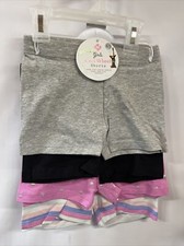 Member's Mark 4 Pack of Girls Cart Wheel Shorts Size 4/5 Mixed Colors Stretch