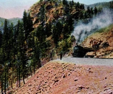 Rock Creek Loop on C C Short Line 7098 Railway Postcard Colorado Thayer