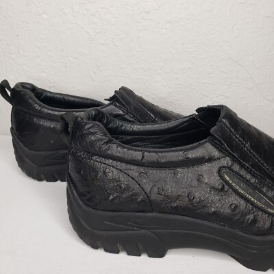 Roper Performance‎ Mens Size 8.5 Ostrich Print Leather Slip On Loafer Shoes Shop Brown Mens Roper Performance Faux Ostrich Slip On Shoes  main image 2