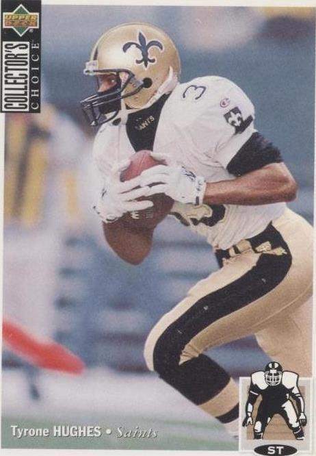 1994 Upper Deck Collector's Choice Tyrone Hughes #136 - 1 of 2