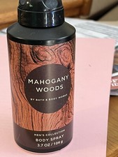 Bath  Body Works "MAHOGANY WOODS" Men's Body Spray Mist  3.7oz  NEW 