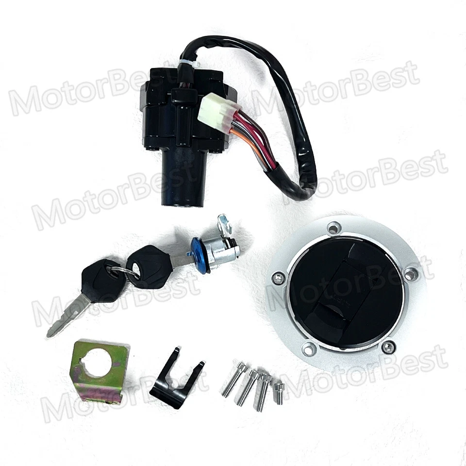 Juego de bloqueo de asiento de tapa de gas interruptor de encendido para Suzuki Hayabusa GSX1300R 2008-2020 Foto 4 de 4