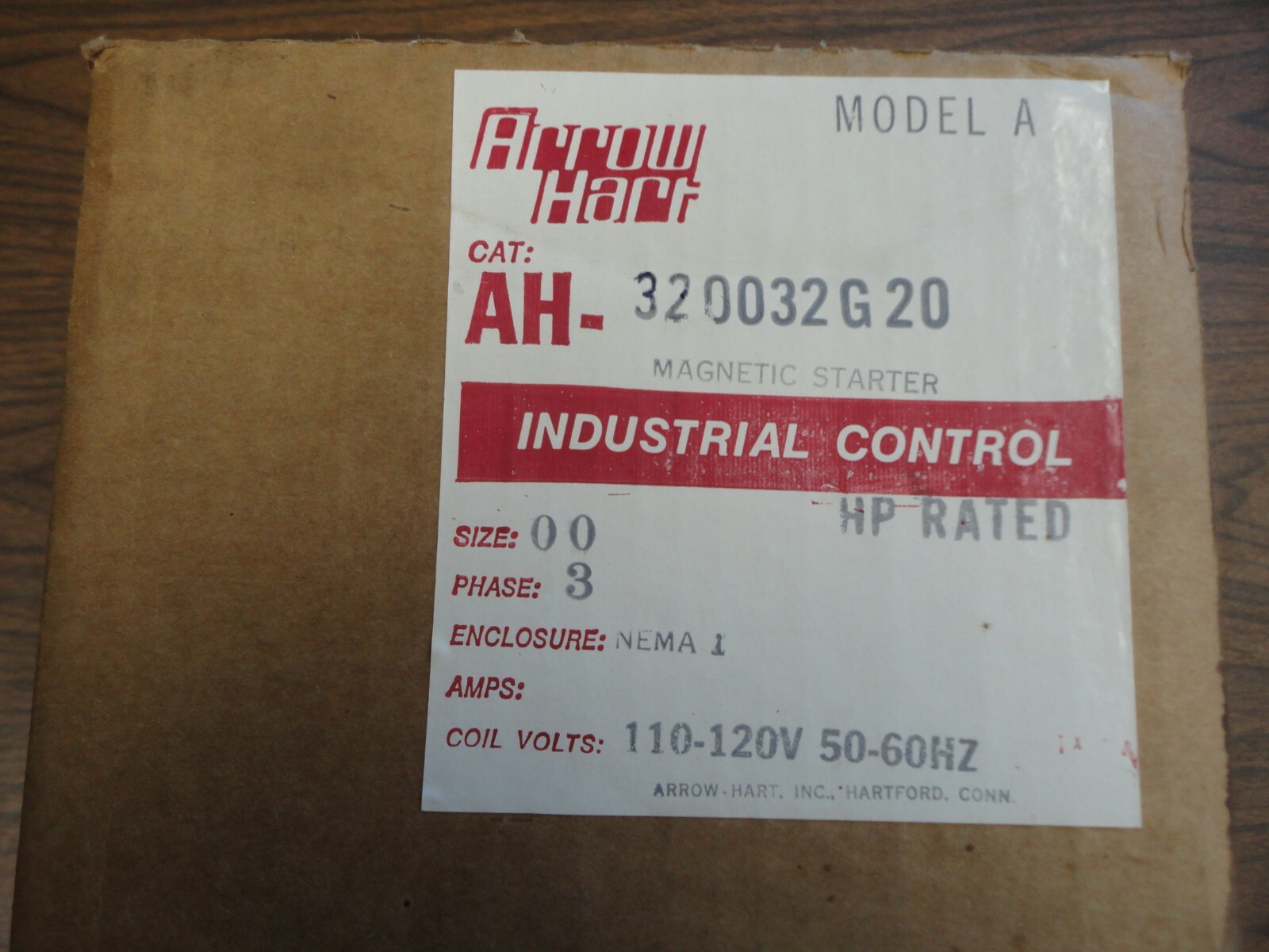 "BRAND NEW" ARROW HART MAGNETIC STARTER # 32 0032 G20 Size 00 Nema 1 - 3 phase